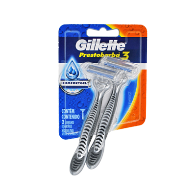 Rasuradora GILLETTE prestobarba 3 hombre triple hoja - 2u