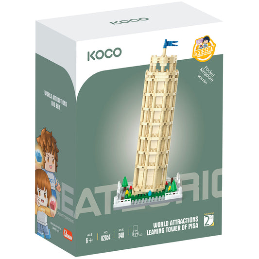 Bloques KOCO world attractions leaning tower of pisa - caja 1u
