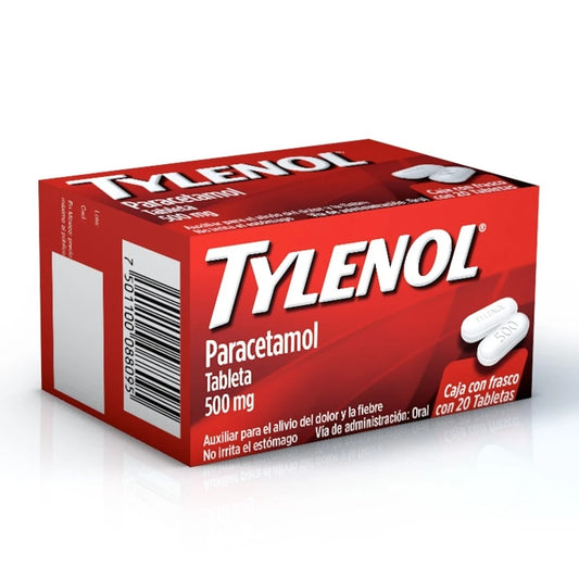 Tylenol Paracetamol Tableta - Frasco 500 mg