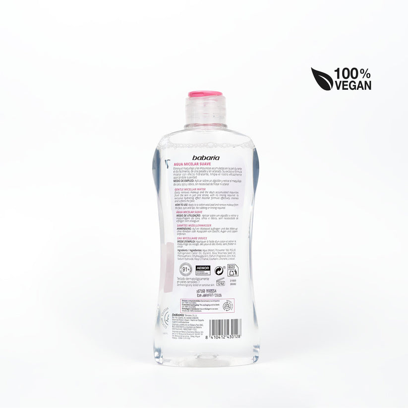 Agua Micelar Desmaquillante Rosa De Mosqueta Babaria - Bote 400 ml