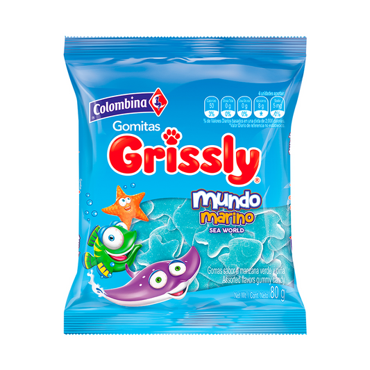 Gomitas COLOMBINA Grissly Mundo Marino - bolsa 80g