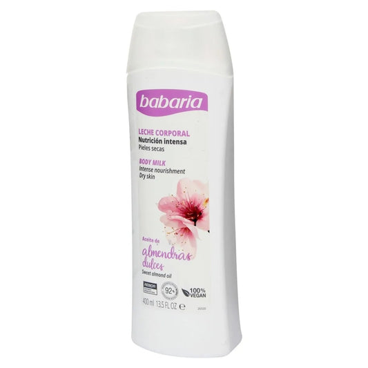 Body milk BABARIA almendras dulces - bote 400mL