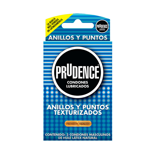 Preservativos PRUDENCE anillos y puntos - caja 3u
