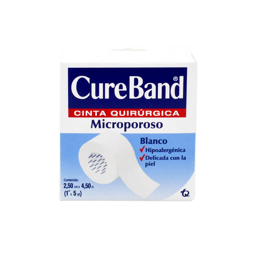 Esparadrapo CUREBRAND blanco 1 in × 5 yd - caja 1u