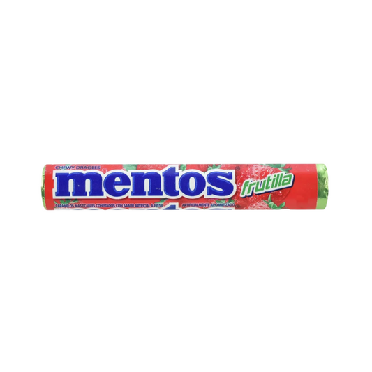 Dulces MENTOS fresa - tubo 11u