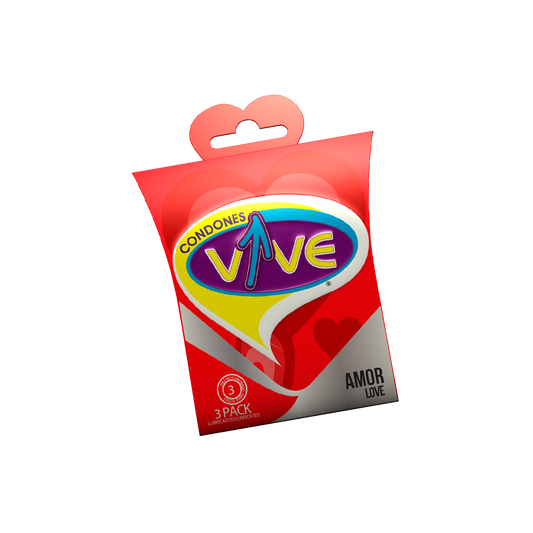 Preservativo Vive Amor Love - Caja de 3 unidades
