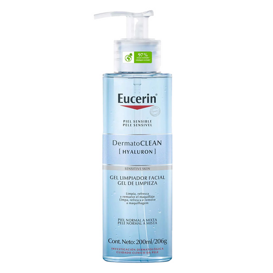 Gel limpiador EUCERIN dermatoclean hyaluron - bote 200mL