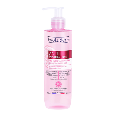 Gel limpiador EVOLUDERM anti imperfections - bote 250mL