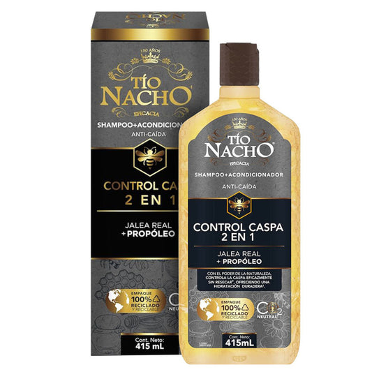 Shampoo TÍO NACHO control caspa + propóleo - bote 415mL
