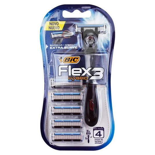 Rasuradora BIC flex 3 hybrid triple hoja - 6u