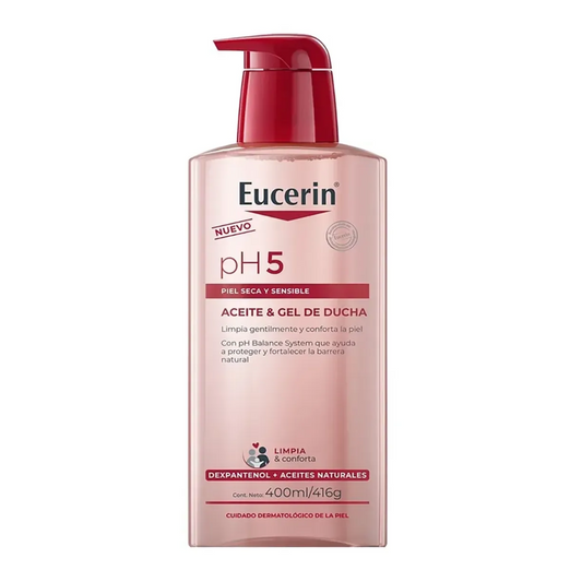 Aceite y gel de baño EUCERIN ph5 piel seca y sensible - bote 400mL