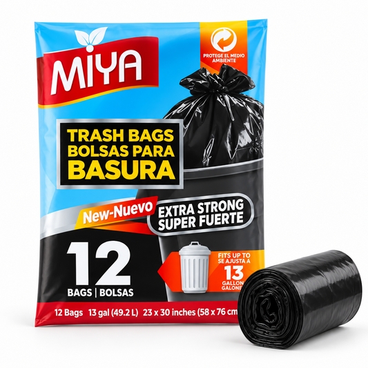 Bolsa para basura MIYA 13gal - 12u