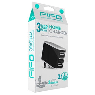 Cargador para pared FIFO triple USB 3.1 amps - 1u