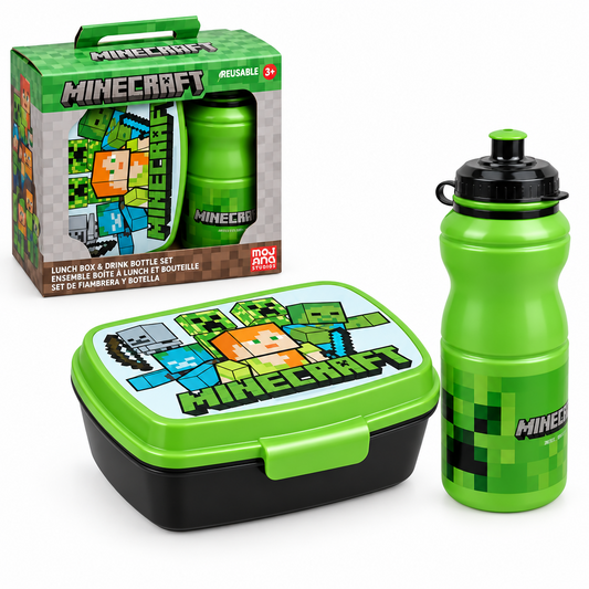 Recipiente + botella minecraft - 2u