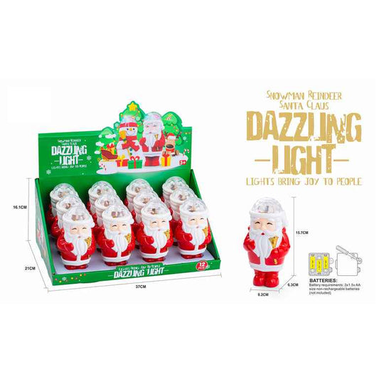 Figura navideña Santa con luz - 1 unidad