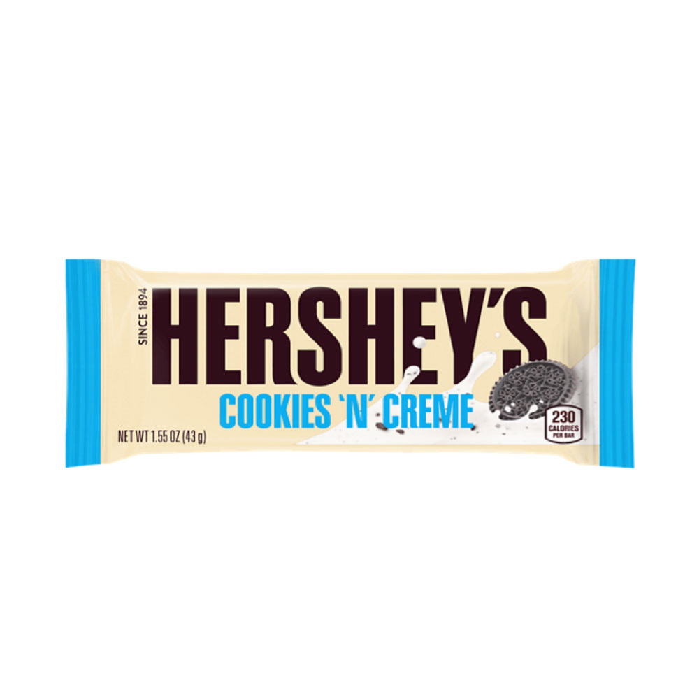 Chocolate HERSHEY'S cookies 'n' creme - barra 43g