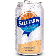 Agua mineral SALUTARIS naranjada con soda - lata 355mL