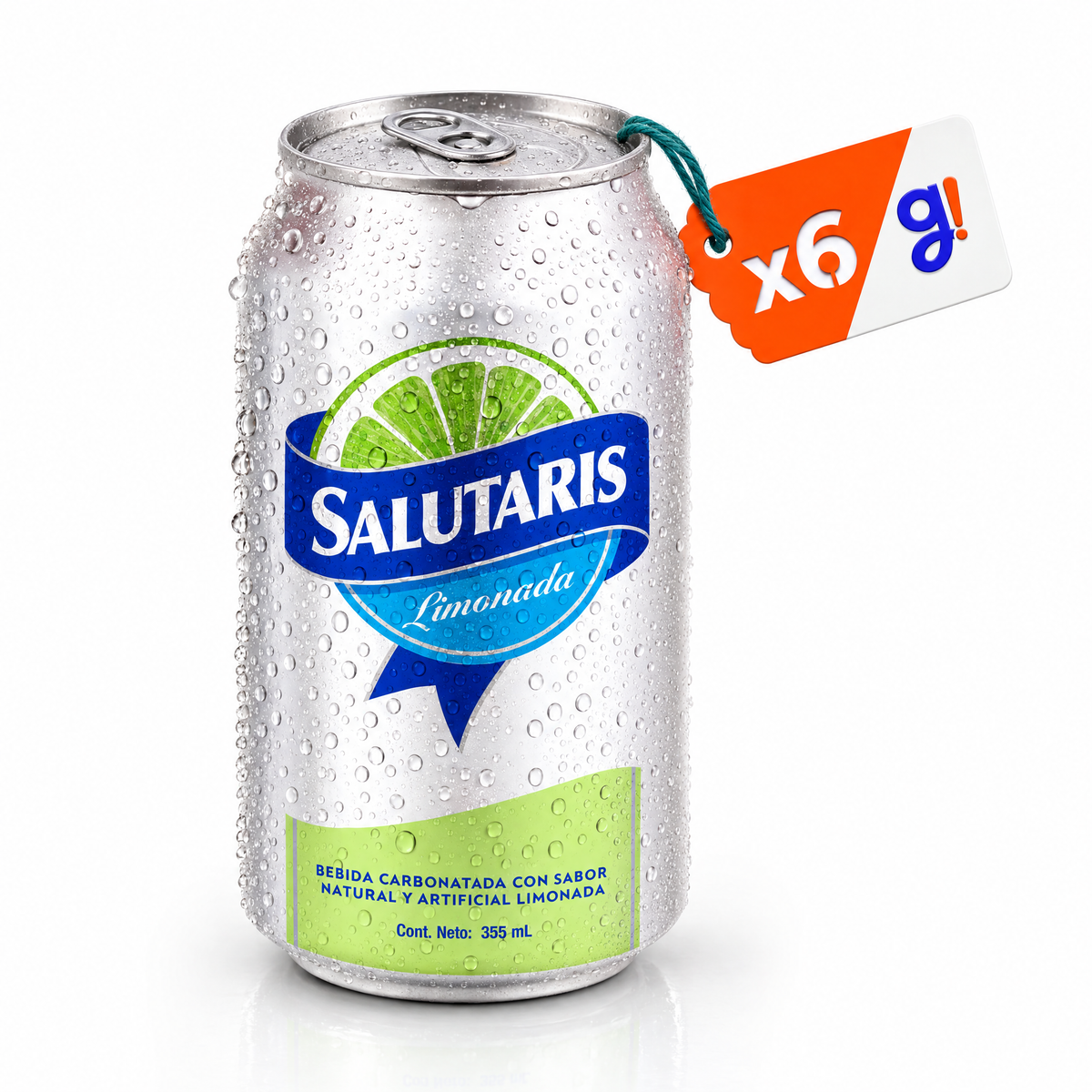 Agua mineral SALUTARIS limonada con soda - lata 355mL