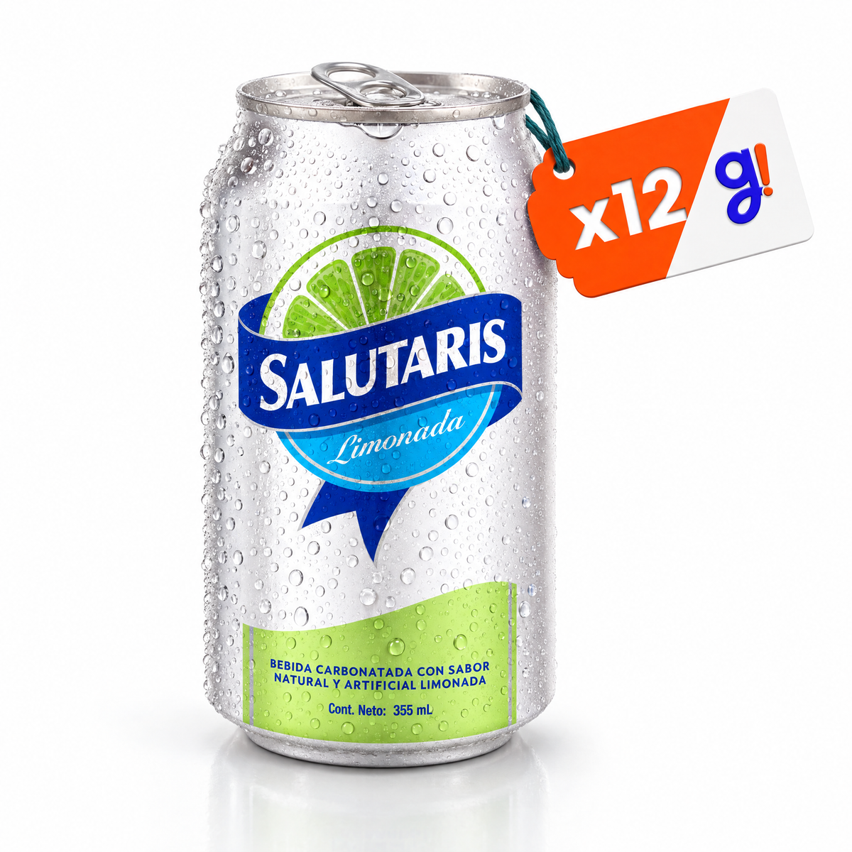 Agua mineral SALUTARIS limonada con soda - lata 355mL