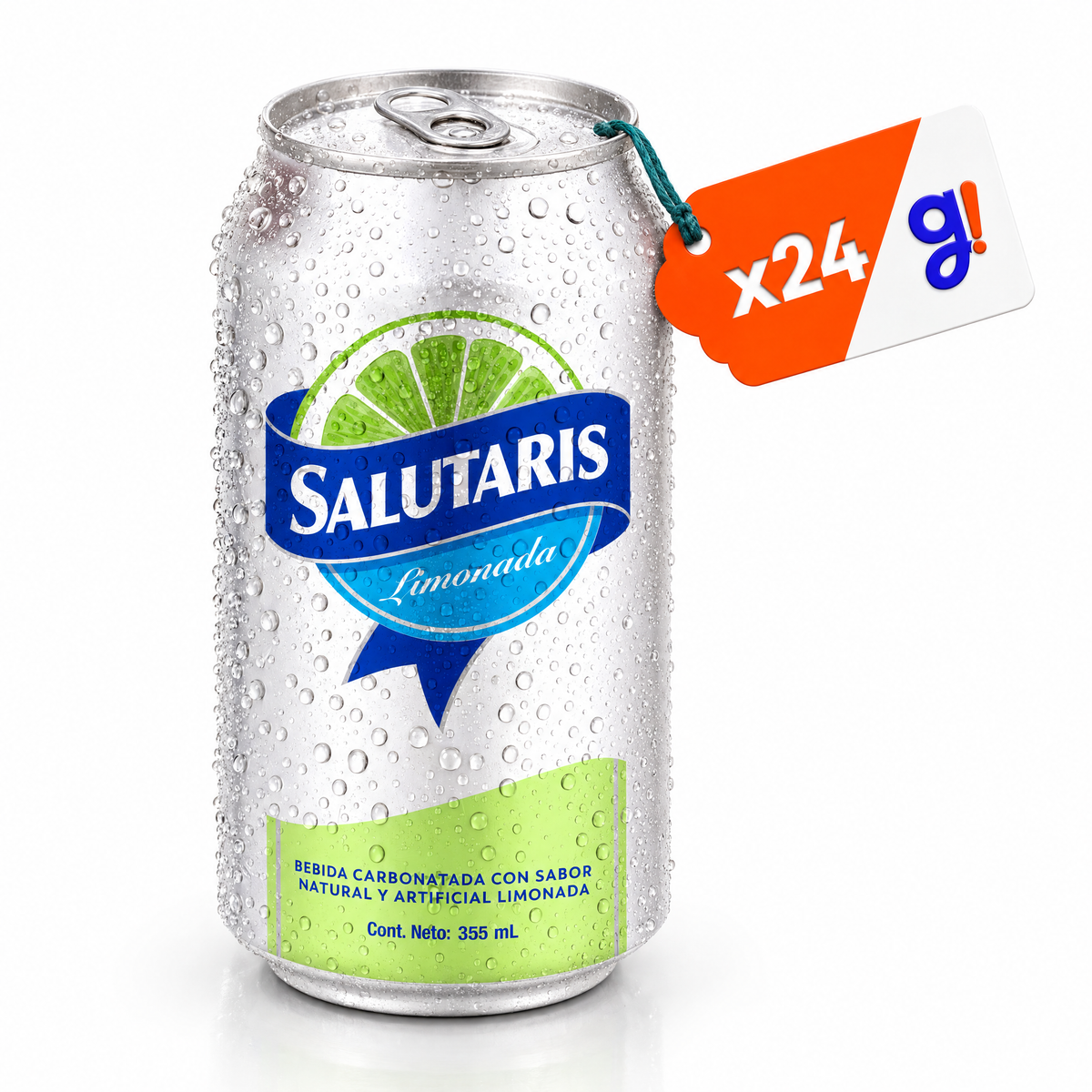Agua mineral SALUTARIS limonada con soda - lata 355mL