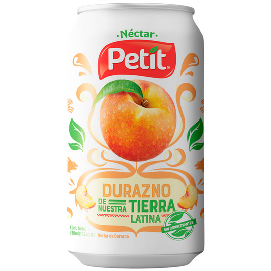 Jugo NÉCTAR PETIT durazno - lata 330mL