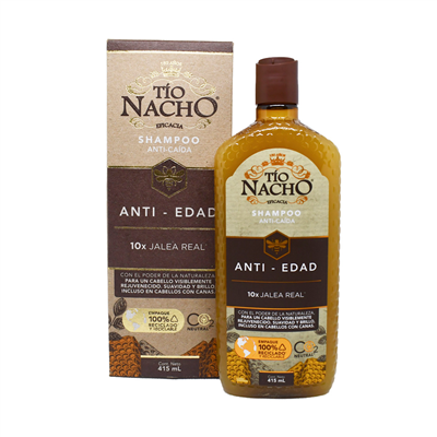 Shampoo TÍO NACHO efecto anti canas + henna egipcia - bote 415mL