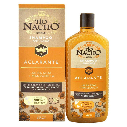 Shampoo TÍO NACHO aclarante + manzanilla - bote 415mL