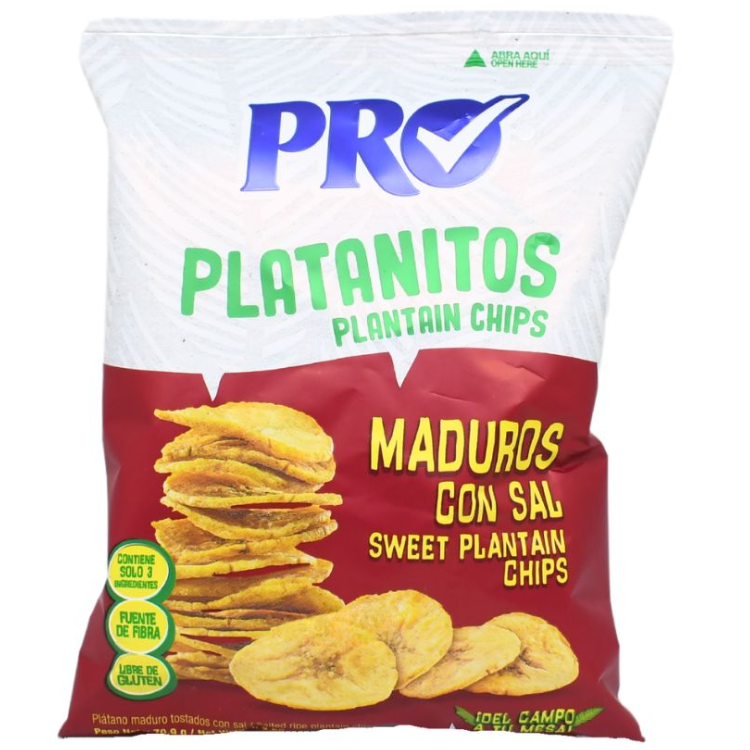Platanitos PRO maduros con sal - bolsa 70.9g