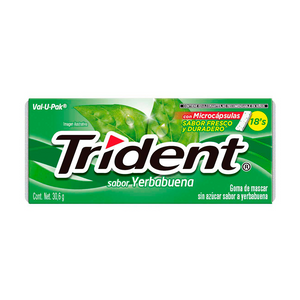 Chicles TRIDENT yerbabuena - paquete 18u