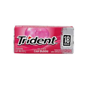 Chicles TRIDENT cool bubble - paquete 18u