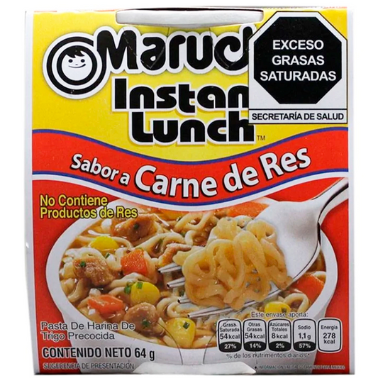 Sopa MARUCHAN sabor a carne de res - bowl 64g