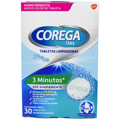 Tabletas limpiadoras COREGA efervescentes - caja 30u