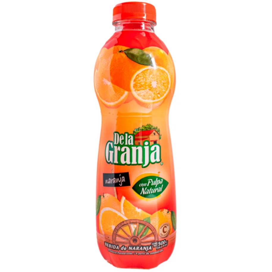 Jugo DE LA GRANJA naranja - botella 500mL