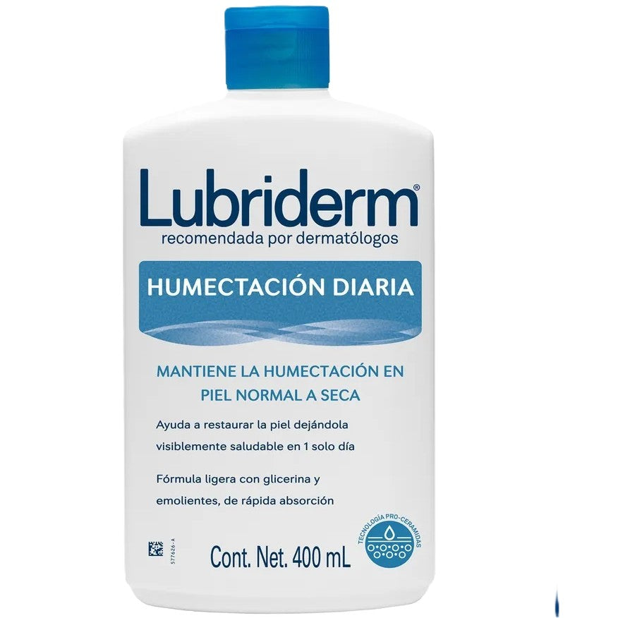Crema corporal LUBRIDERM humectación diaria - bote 400mL