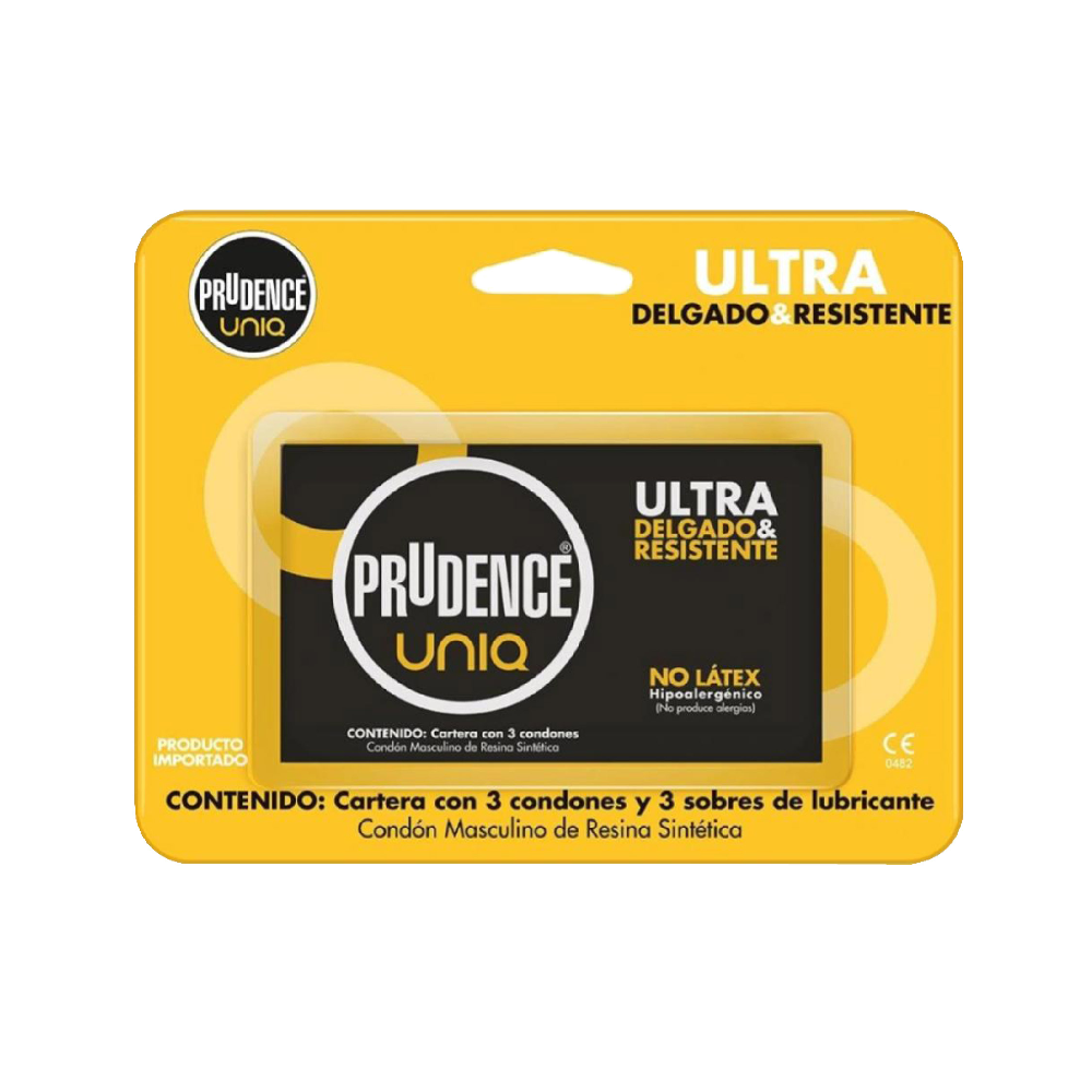Preservativos PRUDENCE Uniq ultra delgado & resistente - caja 3u