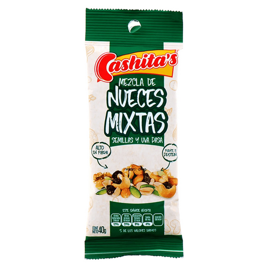 Semillas CASHITA'S mezcla de nueces mixta semillas y una pasa - bolsa 40g