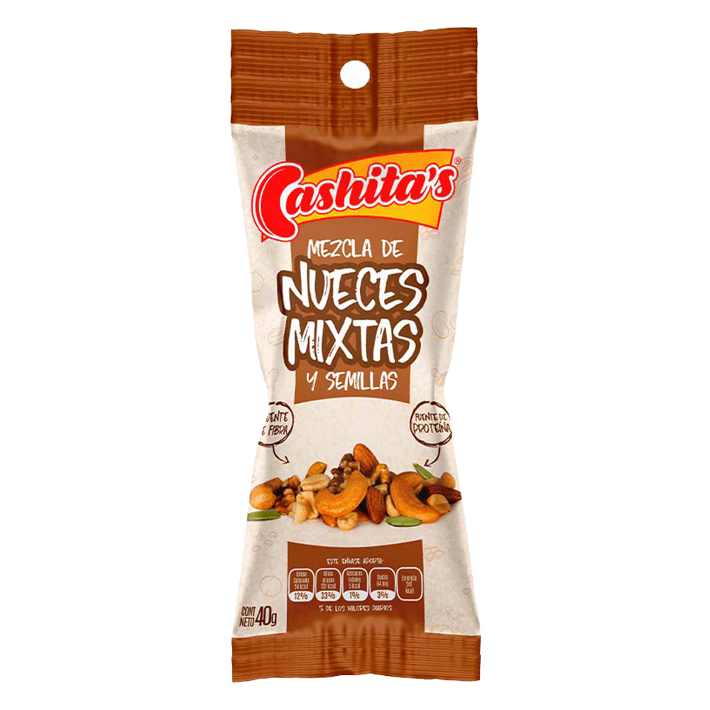 Semillas CASHITA'S mezcla de nueces mixta y semillas - bolsa 40g