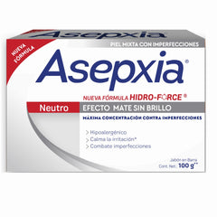 Jabón ASEPXIA neutro efecto mate sin brillo -100g