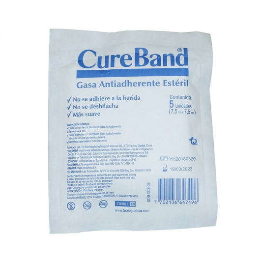 Gasas CUREBRAND 7.5 × 7.5 cm - caja 24u