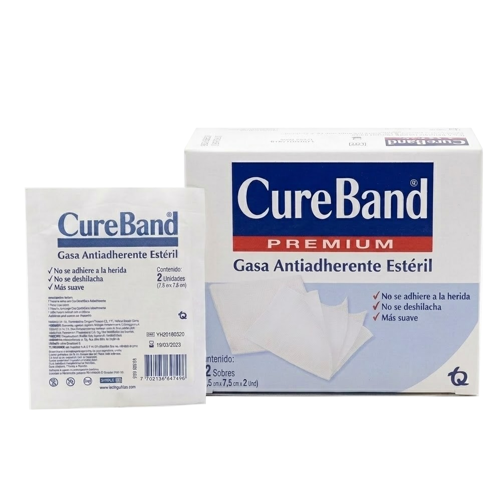 Gasas CUREBRAND 7.5 × 7.5 cm - caja 24u