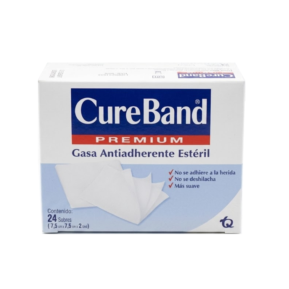 Gasas CUREBRAND 7.5 × 7.5 cm - caja 24u