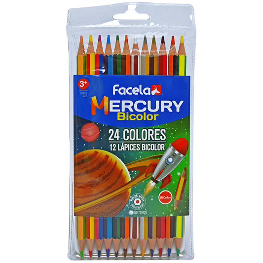 Colores FACELA mercury bicolor - estuche 12u