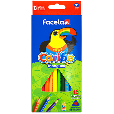 Colores FACELA caribe triangular - estuche 12u