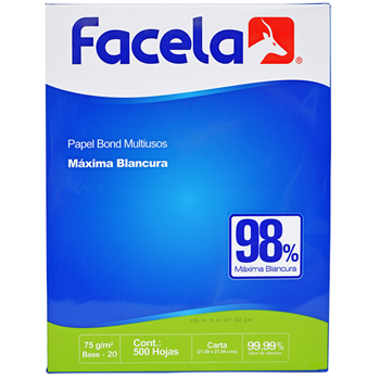 Papel bond FACELA tamaño carta - 500u