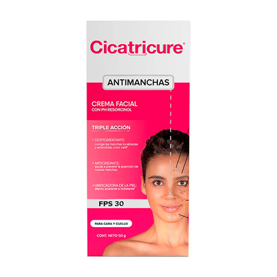 Crema facial CICATRICURE anti manchas SPF30 - 50g