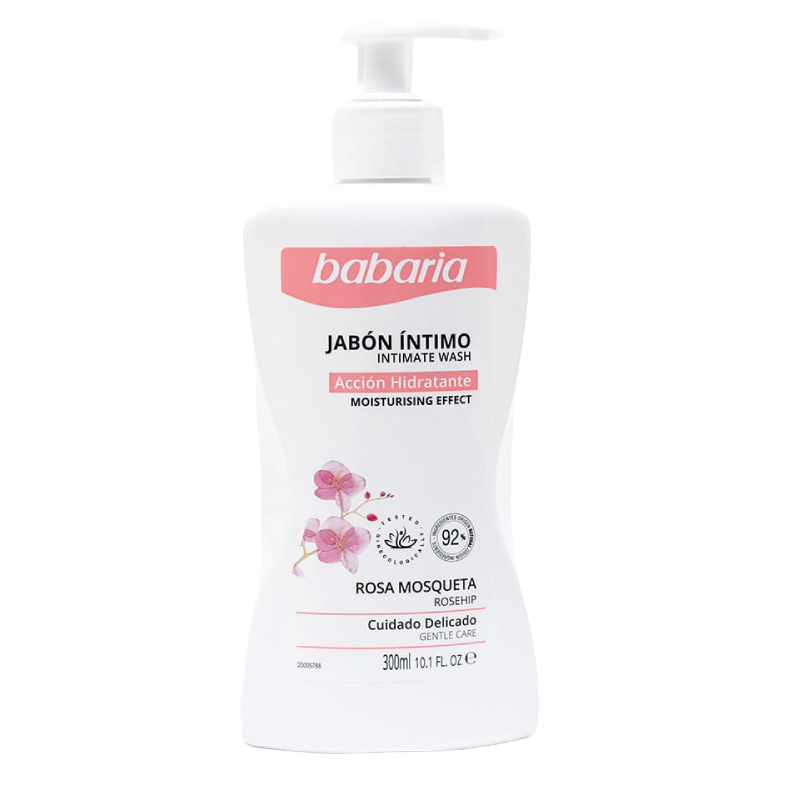 Jabón íntimo BABARIA rosa mosqueta - bote 300mL