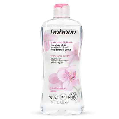 Agua Micelar Desmaquillante Rosa De Mosqueta Babaria - Bote 400 ml