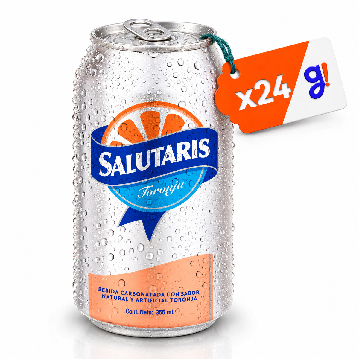 Agua mineral SALUTARIS toronjada con soda - lata 355mL