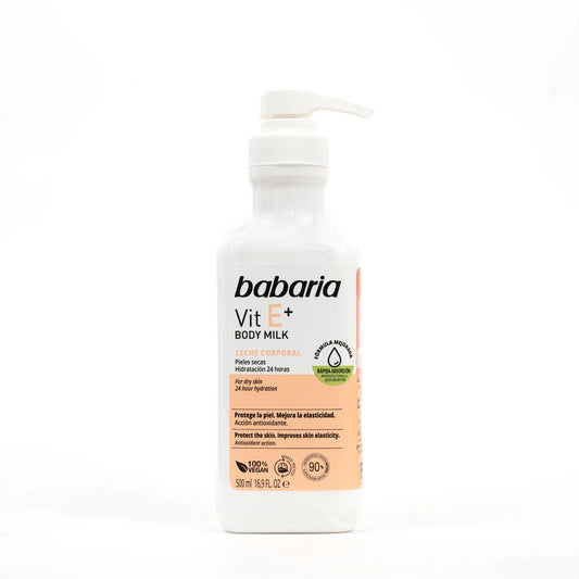 Body milk BABARIA vitamina E - bote 500mL
