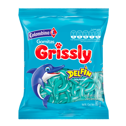 Gomitas COLOMBINA Grissly Delfín - bolsa 80g